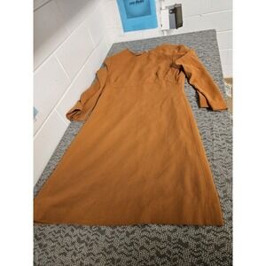 Colle Poi Dress Womens Medium Orange Knee Length 83705